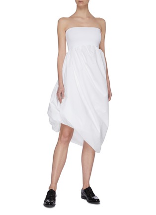 Figure View - Click To Enlarge - SWAYING - Gathered puff sleeveless dress
