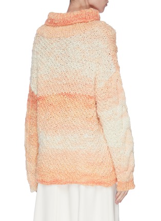 Back View - Click To Enlarge - SWAYING - Roll neck cable knit gradient sweater