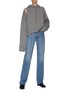 Figure View - Click To Enlarge - MAISON MARGIELA - Asymmetric overdyed pocket pintuck jeans