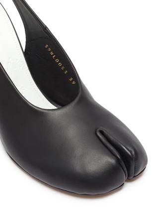 Detail View - Click To Enlarge - MAISON MARGIELA - 'Tabi Yes No' lenticular heel slingback pumps