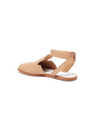 Tabi' ankle strap flat leather mules 