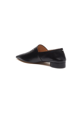  - MAISON MARGIELA - 'Step' pointed toe contrast stitch leather mules