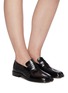 Figure View - Click To Enlarge - MAISON MARGIELA - Tabi' flat leather loafers