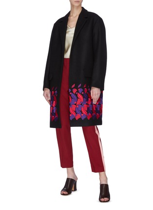 Figure View - Click To Enlarge - DRIES VAN NOTEN - Floral Print Embroidered Coat