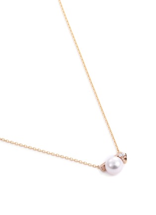 Detail View - Click To Enlarge - TASAKI - 'Balance' diamond akoya pearl 18k rose gold pendant