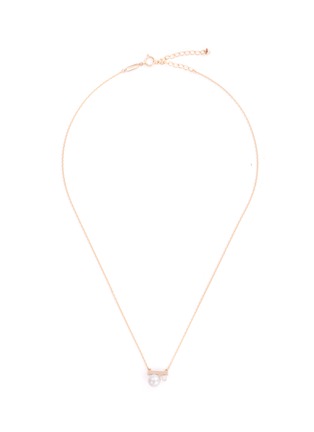 Main View - Click To Enlarge - TASAKI - 'Balance' diamond akoya pearl 18k rose gold pendant