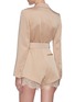 Back View - Click To Enlarge - SELF-PORTRAIT - Belted lace trim playsuit