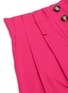 - SELF-PORTRAIT - Fuchsia belted canvas Bermuda shorts