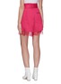 Back View - Click To Enlarge - SELF-PORTRAIT - Fuchsia belted canvas Bermuda shorts