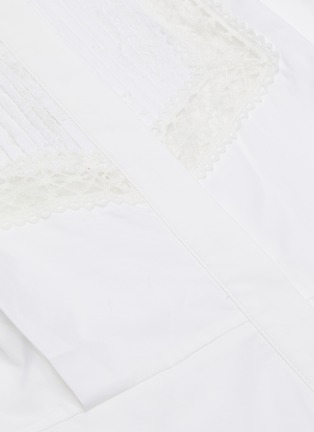 Detail View - Click To Enlarge - SELF-PORTRAIT - Lace panelled shirt dress