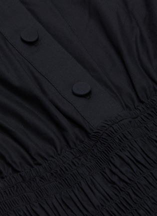 Detail View - Click To Enlarge - SELF-PORTRAIT - One shoulder cotton poplin mini dress