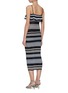 Back View - Click To Enlarge - SELF-PORTRAIT - Multi Stripe Cami Dress