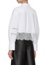 Back View - Click To Enlarge - SELF-PORTRAIT - Sheer Stripe Lace Trim Shirt