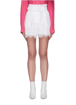 Main View - Click To Enlarge - SELF-PORTRAIT - Lace belted shorts