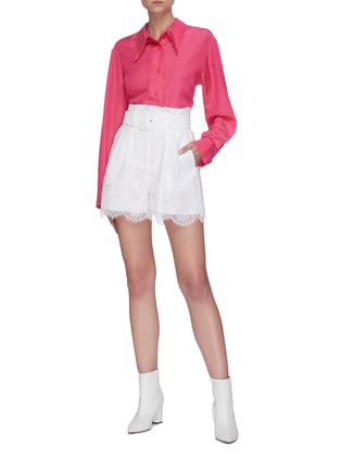 Figure View - Click To Enlarge - SELF-PORTRAIT - Lace belted shorts
