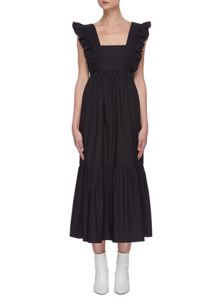 Main View - Click To Enlarge - SELF-PORTRAIT - Frill sleeve poplin dress
