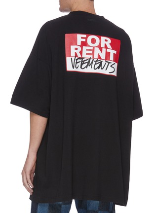Back View - Click To Enlarge - VETEMENTS - 'For Rent' logo print T-shirt