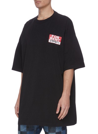 Front View - Click To Enlarge - VETEMENTS - 'For Rent' logo print T-shirt