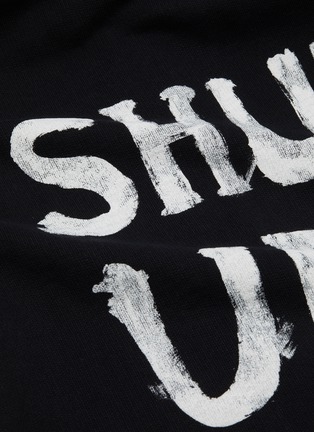  - VETEMENTS - 'Shut Up' slogan print zip hoodie