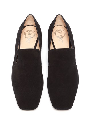 Detail View - Click To Enlarge - RODO - Square toe suede loafers