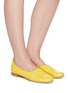 Figure View - Click To Enlarge - RODO - High Throat ballerina leather flats