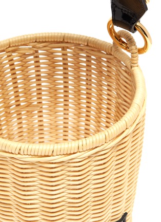 Detail View - Click To Enlarge - SACAI - Micro rattan basket top handle bag