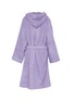 Back View - Click To Enlarge - TEKLA - Medium organic Cotton bath robe – lavender