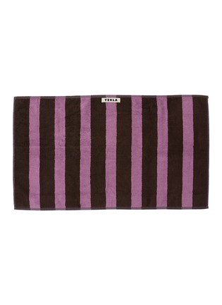 Main View - Click To Enlarge - TEKLA - Organic cotton terry guest towel – Purple/Brown