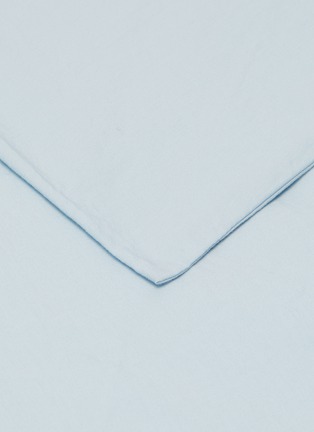 Detail View - Click To Enlarge - TEKLA - Queen size organic percale duvet set – Sky Blue