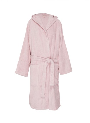 Main View - Click To Enlarge - TEKLA - Medium organic Cotton bath robe – Stella Pink