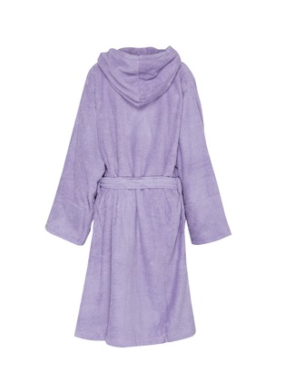 Back View - Click To Enlarge - TEKLA - Small Organic Cotton Bathrobe - Lavender