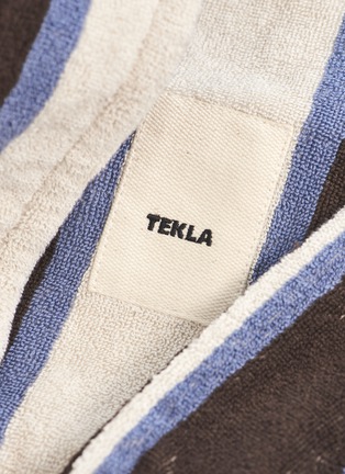 Detail View - Click To Enlarge - TEKLA - Medium Organic Cotton Terry Hooded Bathrobe – Cocoa White