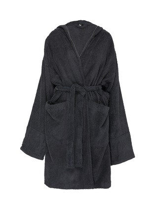 Main View - Click To Enlarge - TEKLA - Small Organic Cotton Bathrobe - Ash Black