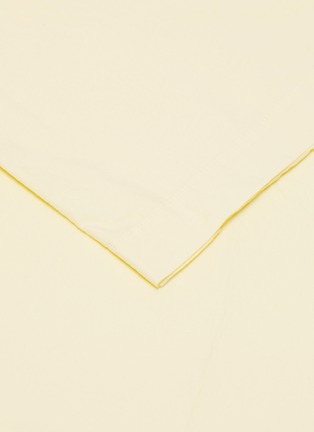 Detail View - Click To Enlarge - TEKLA - Queen size organic percale duvet set – Sun Bleached Yellow