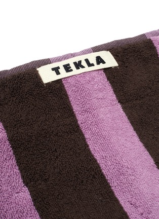 Detail View - Click To Enlarge - TEKLA - Organic Cotton Bath Sheet – Purple and Brown