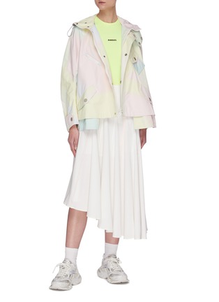 Figure View - Click To Enlarge - ANGEL CHEN - Holographic Print Crop Windbreaker