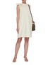 Figure View - Click To Enlarge - VICTORIA, VICTORIA BECKHAM - Ruched shoulder sleeveless dress
