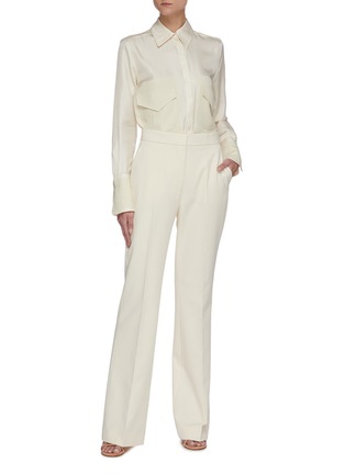 Figure View - Click To Enlarge - VICTORIA, VICTORIA BECKHAM - Patch pockets silk twill shirt