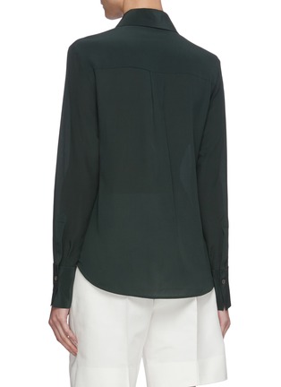 Back View - Click To Enlarge - VICTORIA, VICTORIA BECKHAM - Slim fit silk shirt