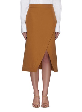 Main View - Click To Enlarge - VICTORIA, VICTORIA BECKHAM - Front slit A-line wrap skirt