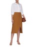 Figure View - Click To Enlarge - VICTORIA, VICTORIA BECKHAM - Front slit A-line wrap skirt