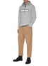 Figure View - Click To Enlarge - MONCLER - 'Maglia' reflective bar logo hoodie