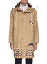 Main View - Click To Enlarge - THOM BROWNE  - Dolphin embroidered hooded mackintosh parka