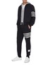 Figure View - Click To Enlarge - THOM BROWNE  - Four bar blouson jacket