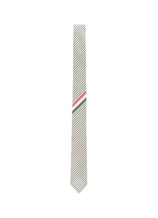 Figure View - Click To Enlarge - THOM BROWNE  - Seersucker stripe wool tie