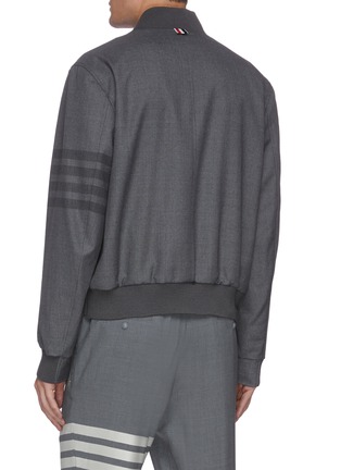 Back View - Click To Enlarge - THOM BROWNE  - Four bar blouson jacket