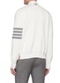 Back View - Click To Enlarge - THOM BROWNE  - Stripe sleeve Milano stitch cardigan