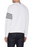 Back View - Click To Enlarge - THOM BROWNE  - Stripe sleeve waffle knit sweatshirt