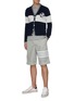 Figure View - Click To Enlarge - THOM BROWNE  - Tricolour stripe polo shirt