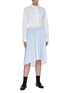 Figure View - Click To Enlarge - THOM BROWNE  - Accordion below the knee contrast stripe pleated midi skirt